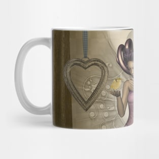 Wonderful fairy with fantasy bird Mug